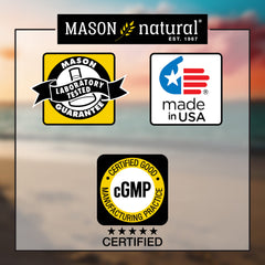 MASON NATURAL etiqueta nutricional legible con información de calcio y D3