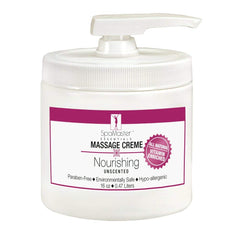 Master Massage frasco frontal de 16 oz mostrando presentación profesional y confianza