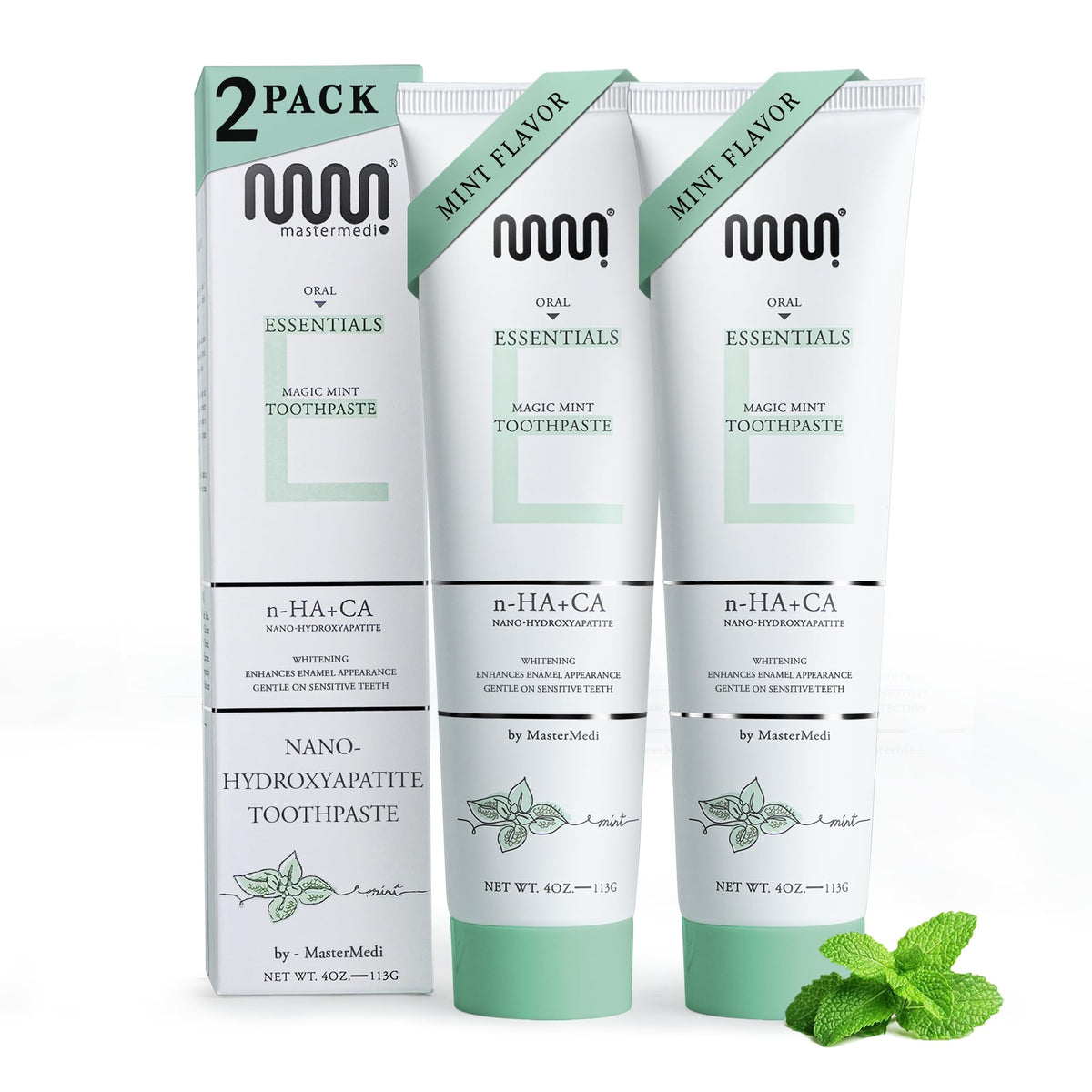 mastermedi empaque frontal mostrando beneficios y sabor magic mint