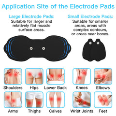 MASTOGO electrodos aplicados en la espalda, ajuste cómodo y flexible