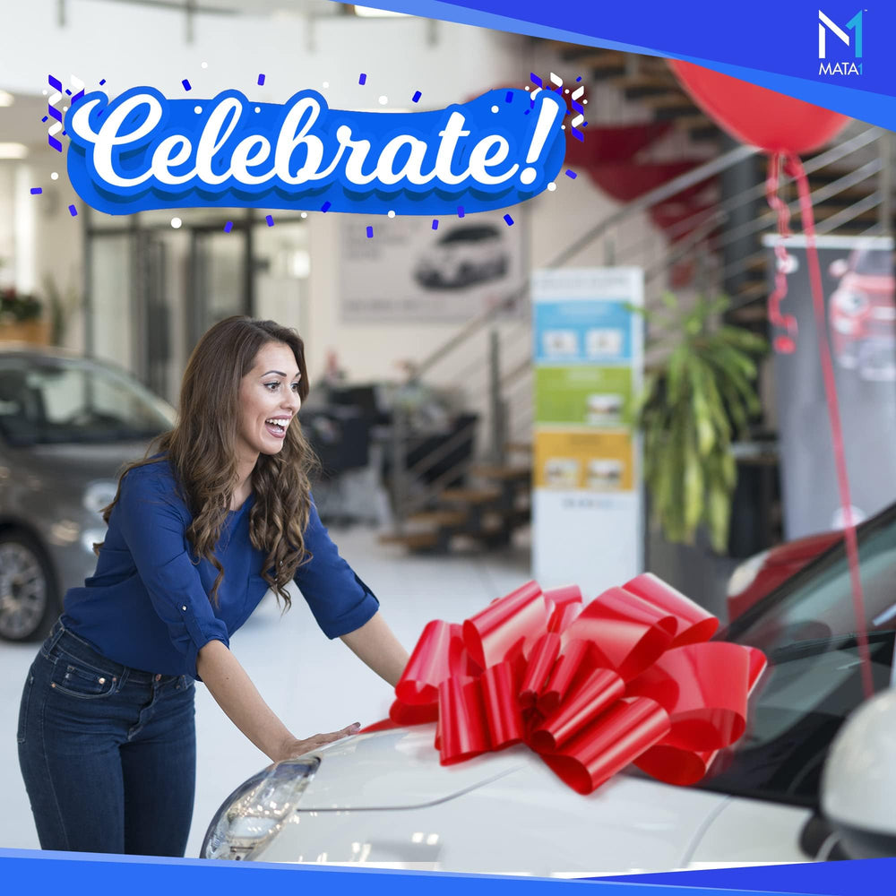 Mata1 moño colocado en coche demostrando presentación llamativa