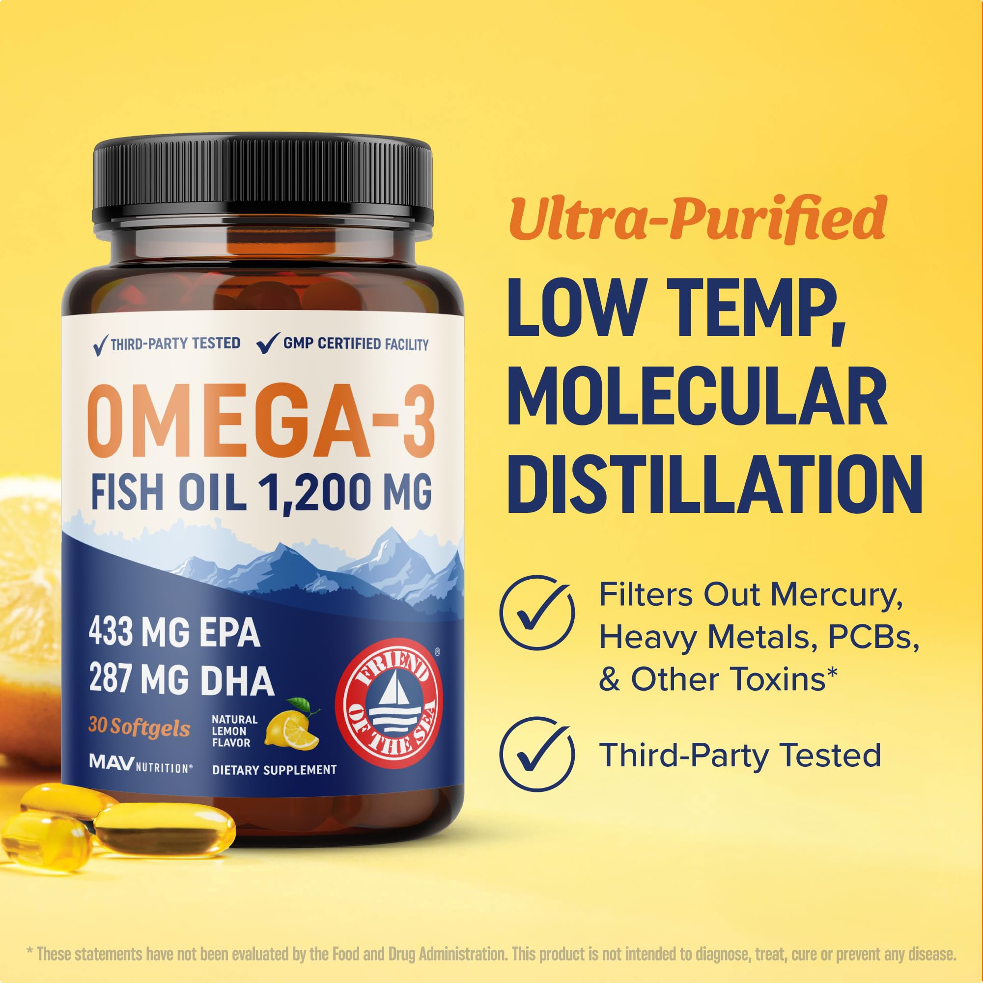 MAV NUTRITION capsulas abiertas con aceite concentrado visible