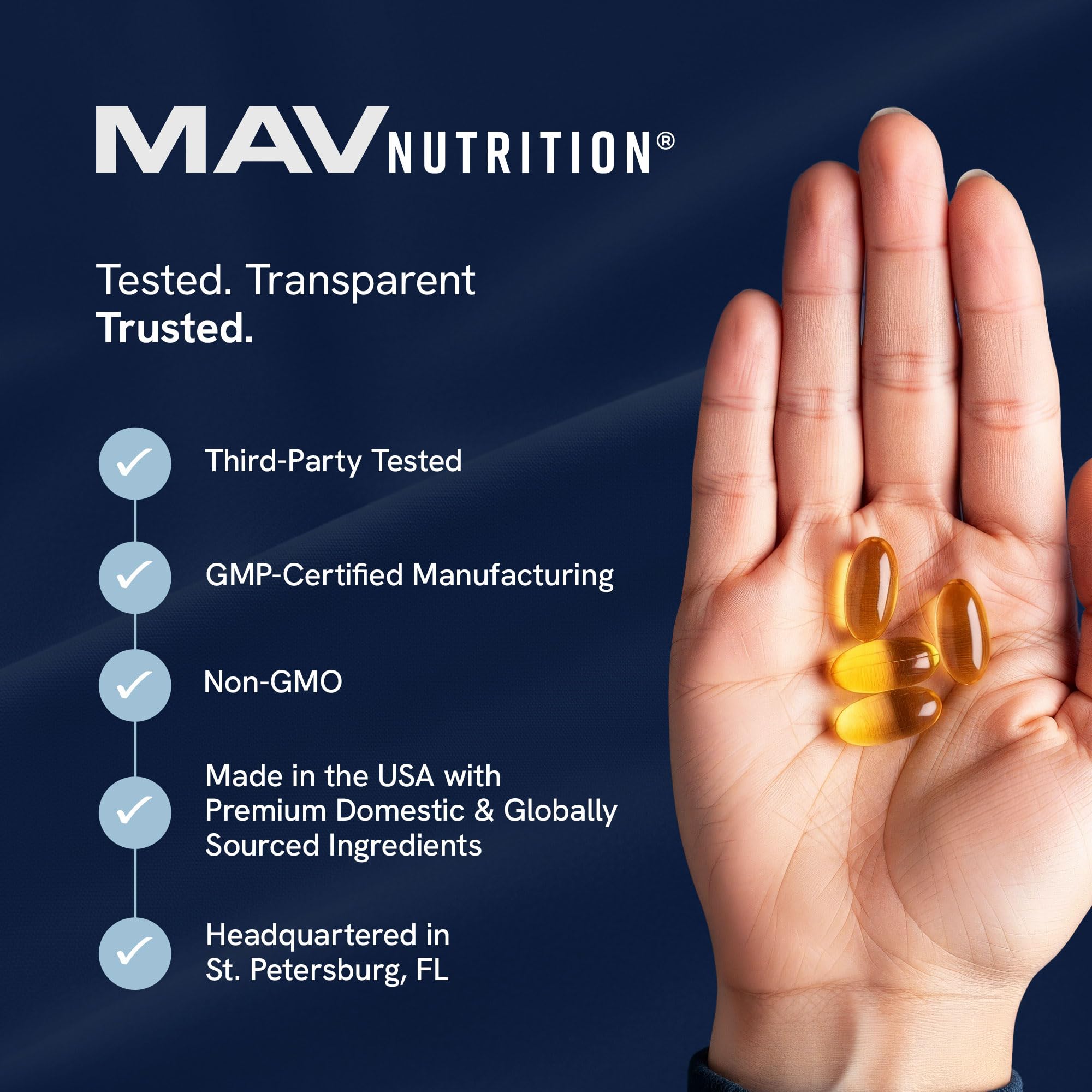 MAV NUTRITION caja con empaque eco que transmite compromiso con sostenibilidad