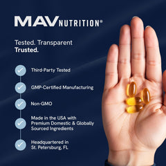 MAV NUTRITION caja con empaque eco que transmite compromiso con sostenibilidad