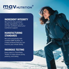MAV NUTRITION frasco en mesa de desayuno transmitiendo uso diario