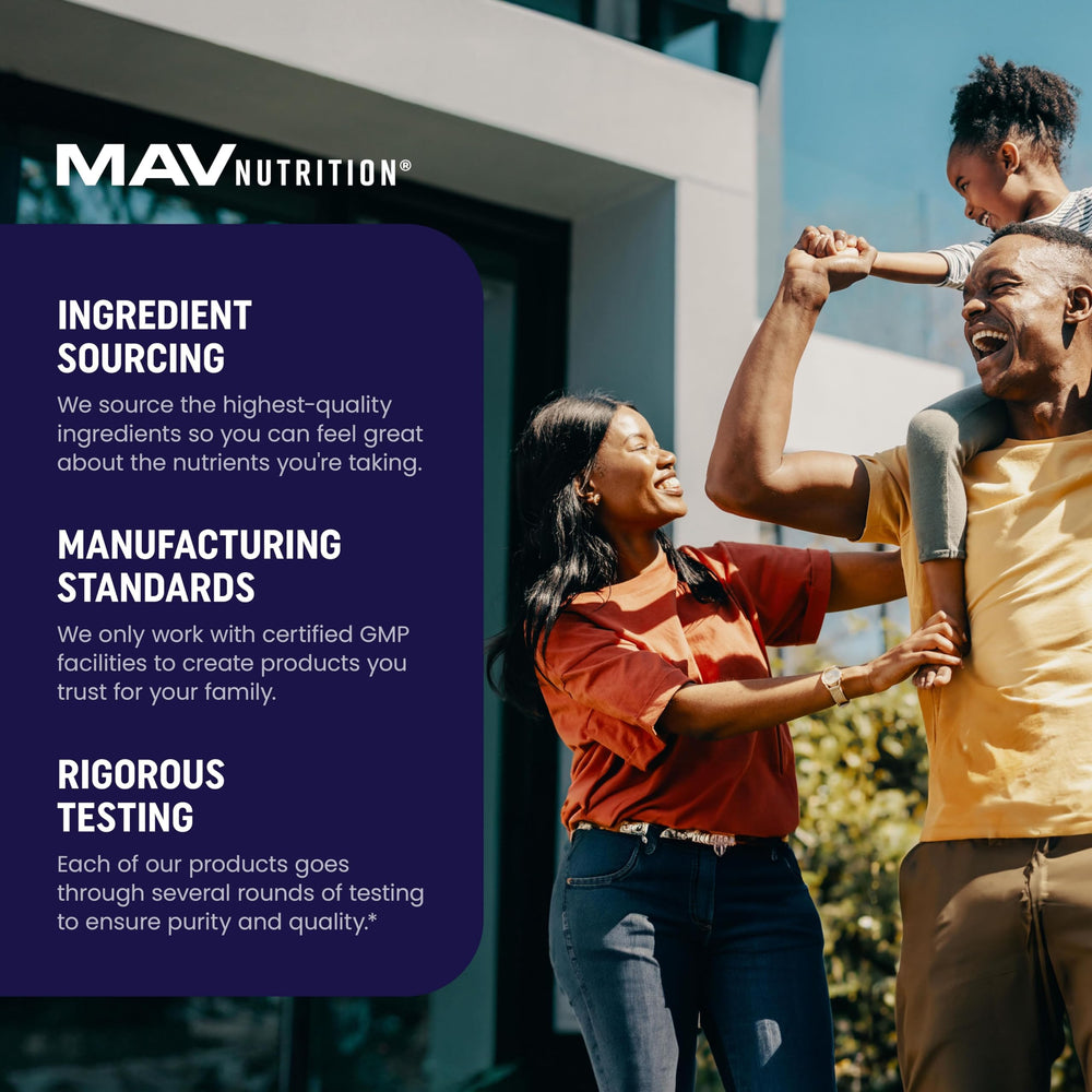 MAV NUTRITION ingredientes destacados mostrando extractos y beneficios