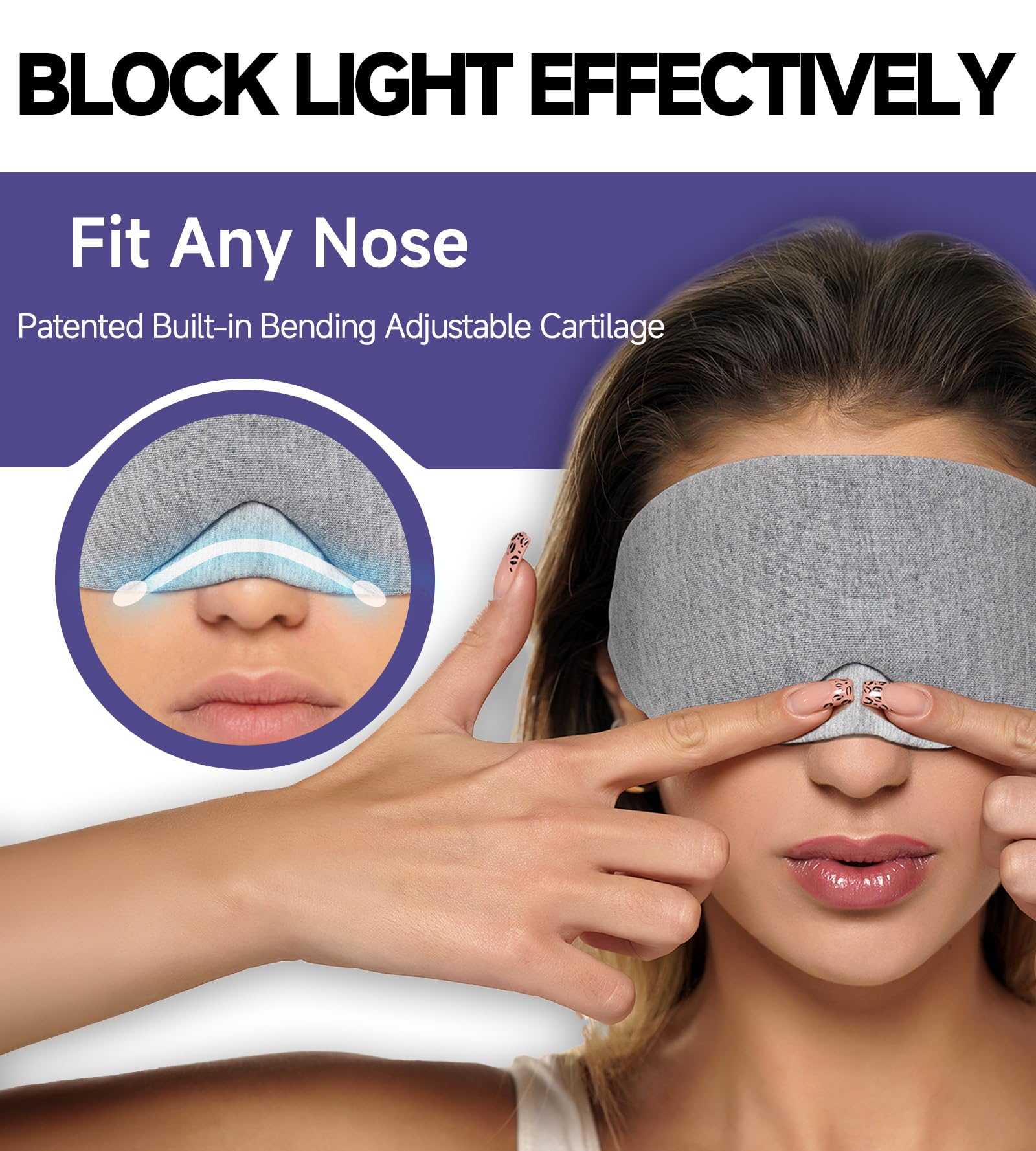 Mavogel detalle del puente nasal ajustable para mejor sellado