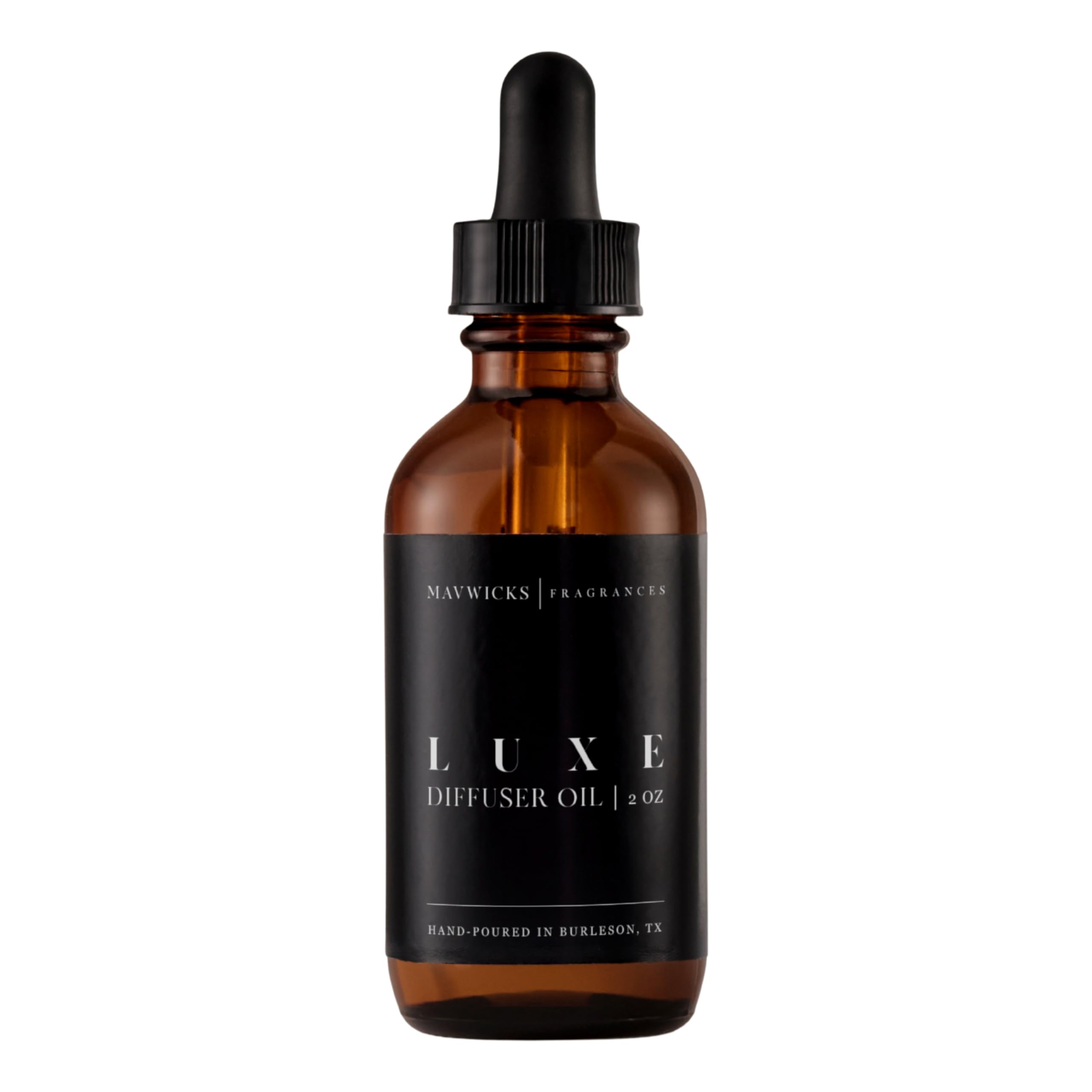 Mavwicks frasco frontal mostrando diseño elegante y beneficio de lujo aromático
