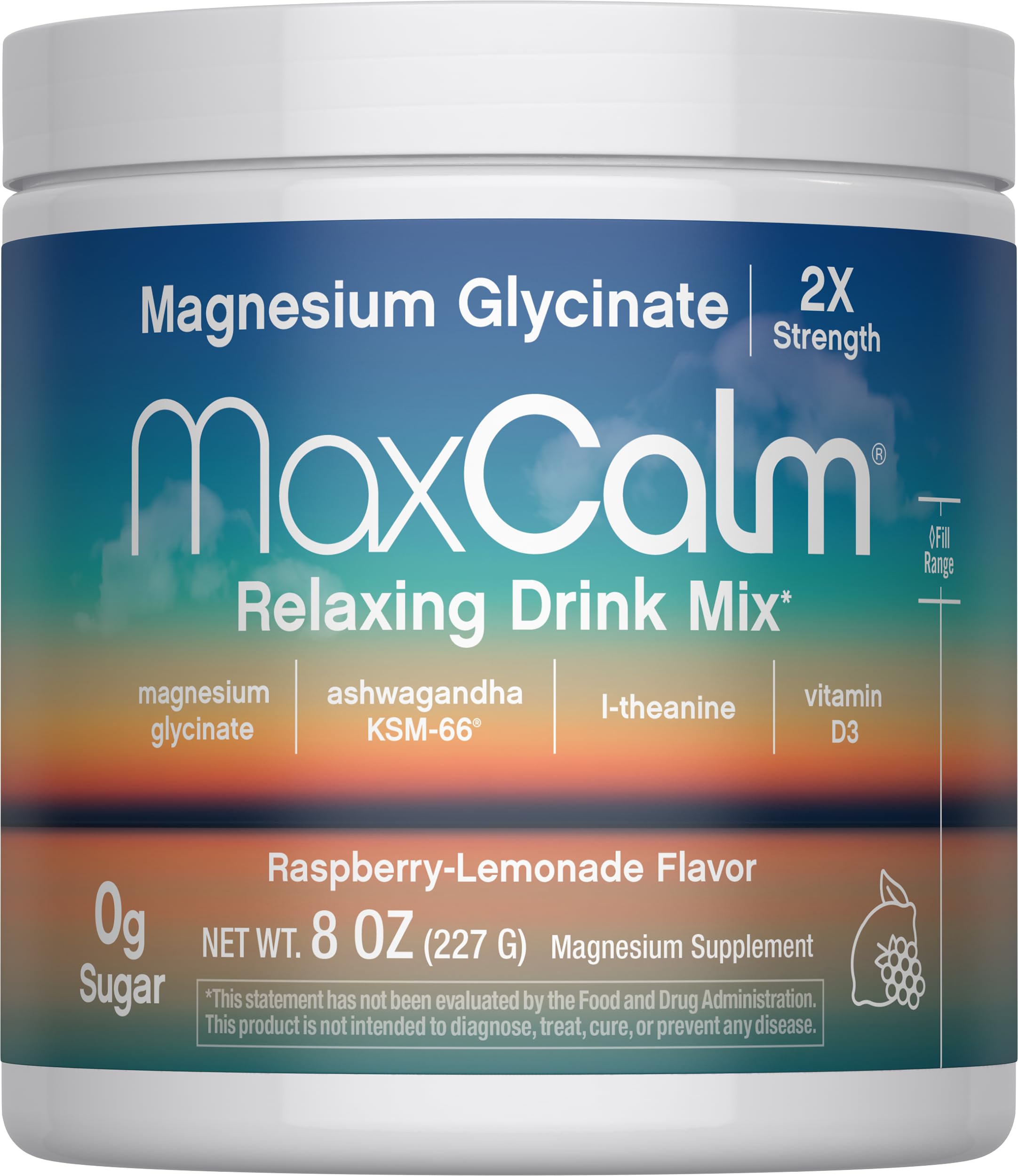 Max Calm empaque frontal mostrando marca y sabor, transmite confianza