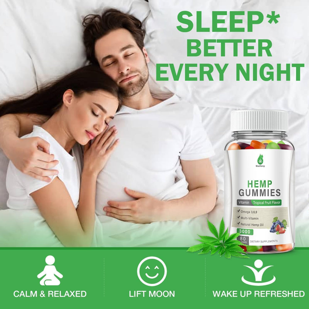 MaxHemp gomita en mano que muestra tamaño y porción práctica