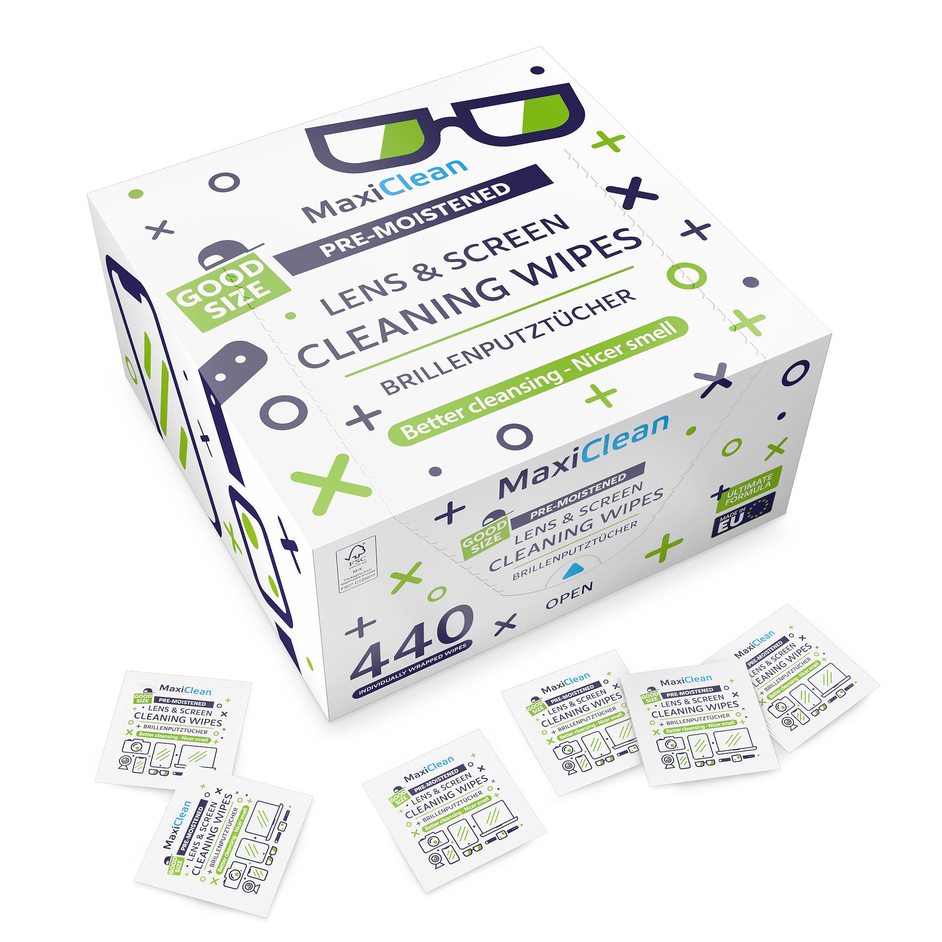 Maxi Clean caja abierta con 440 unidades ideal para negocios y uso doméstico