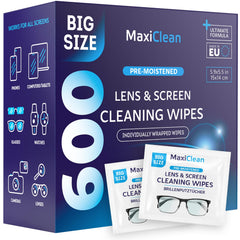 Maxi Clean frente del empaque mostrando 600 toallitas, solución higiénica