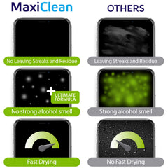 Maxi Clean toallita desplegada mostrando textura suave y acción limpiadora