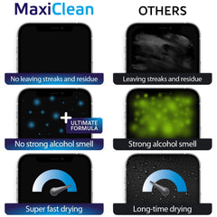 Maxi Clean textura de la toallita desplegada para limpieza eficaz sin rayas