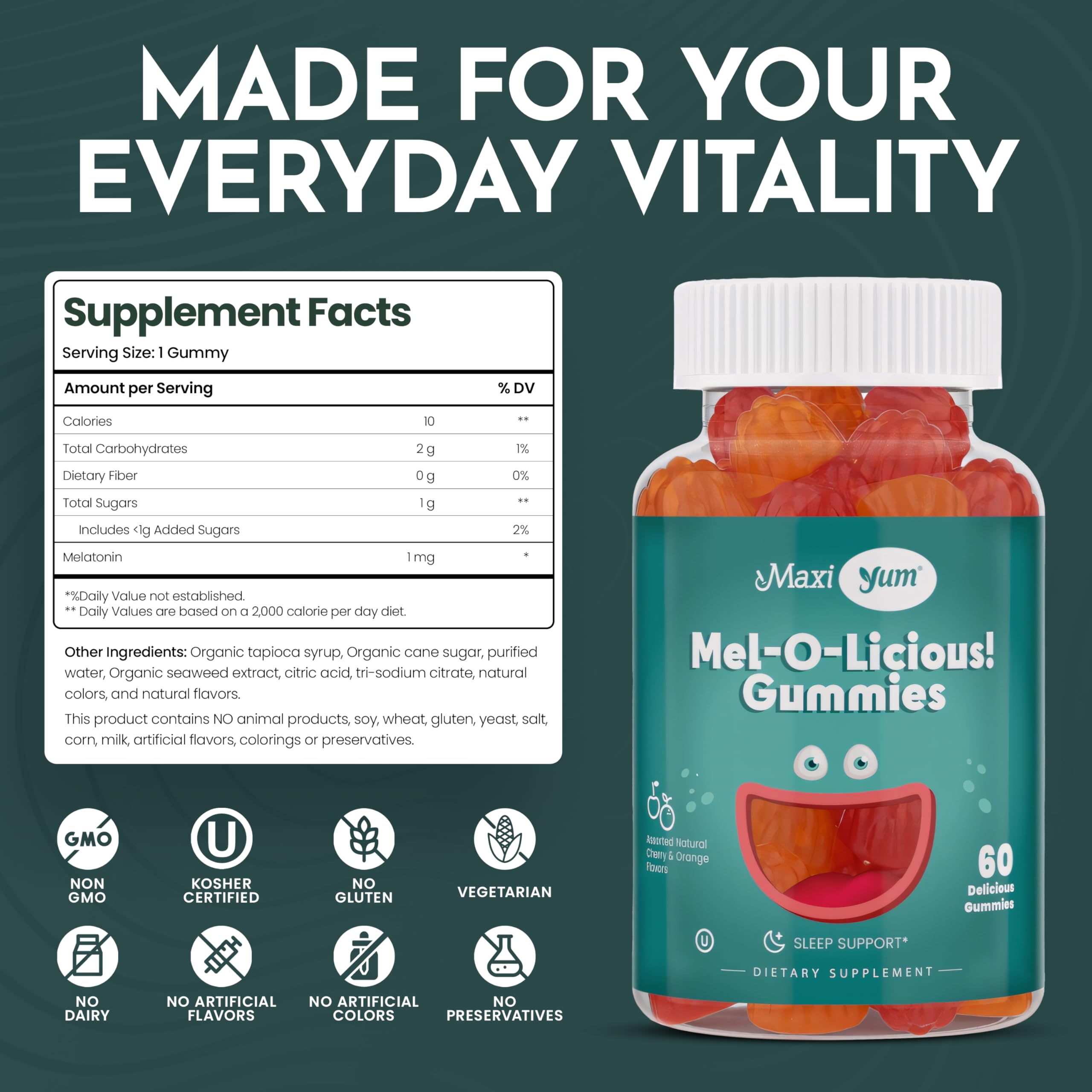 Maxi Health etiqueta con información nutricional y seguridad visible