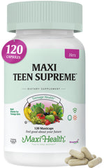 Maxi Health frasco frontal del producto mostrando etiqueta clara y beneficio multinutrientes