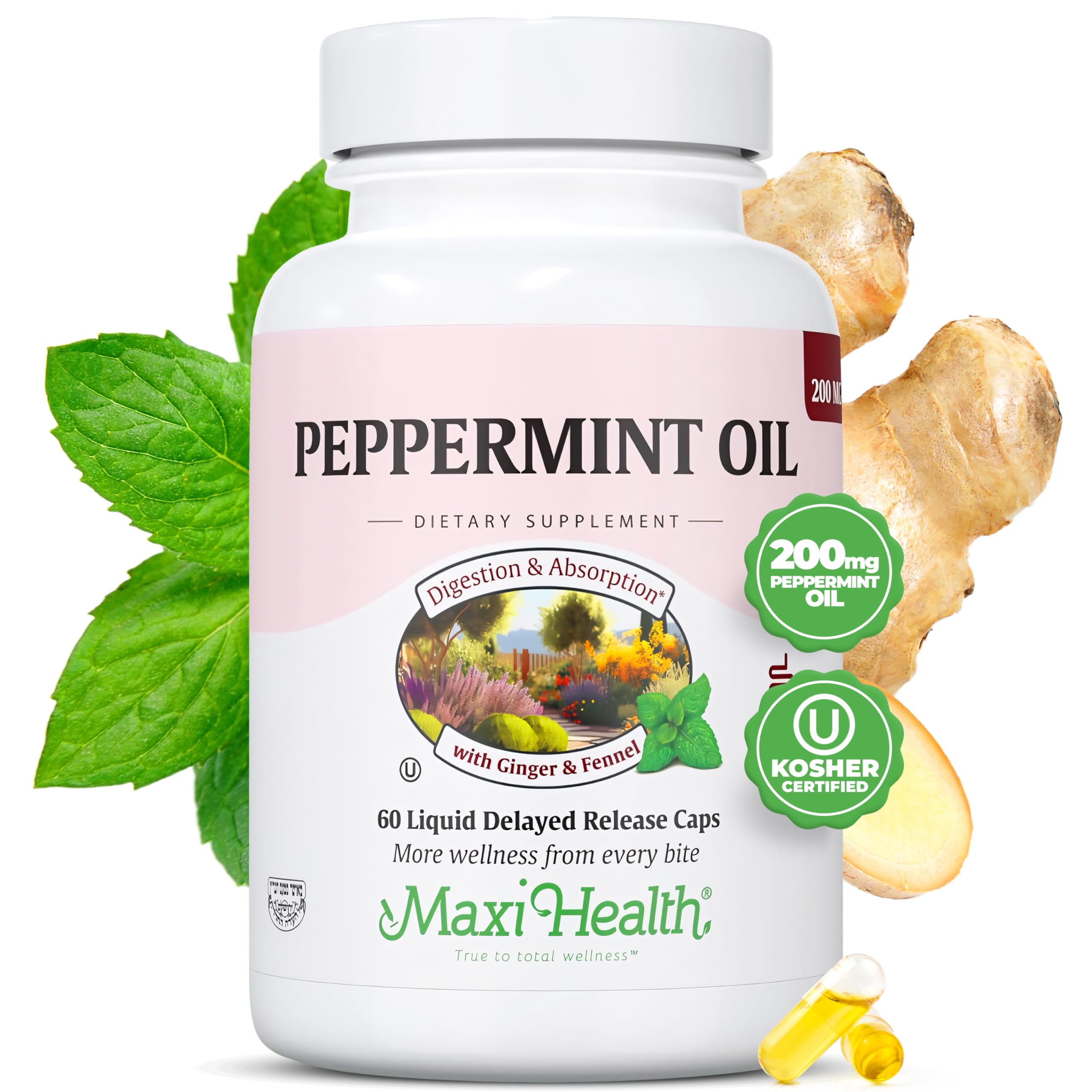 Maxi Health frente del envase mostrando 60 cápsulas y beneficios claros