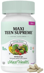 Maxi Health frente del envase mostrando beneficios y diseño, fácil identificación