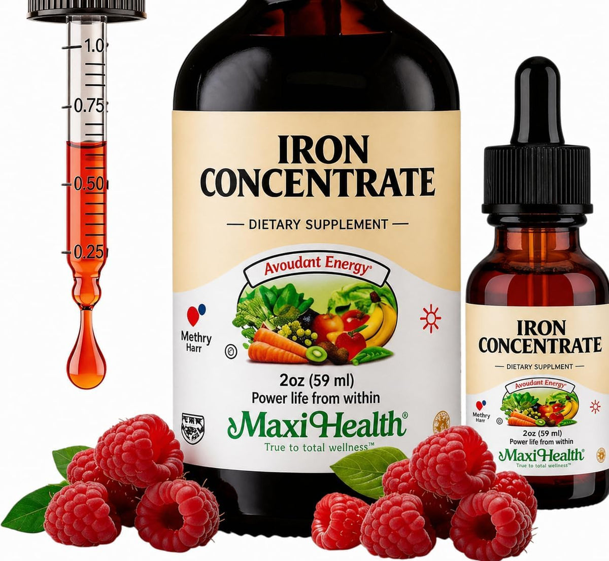 Maxi Health frente del producto mostrando botella y beneficios visibles
