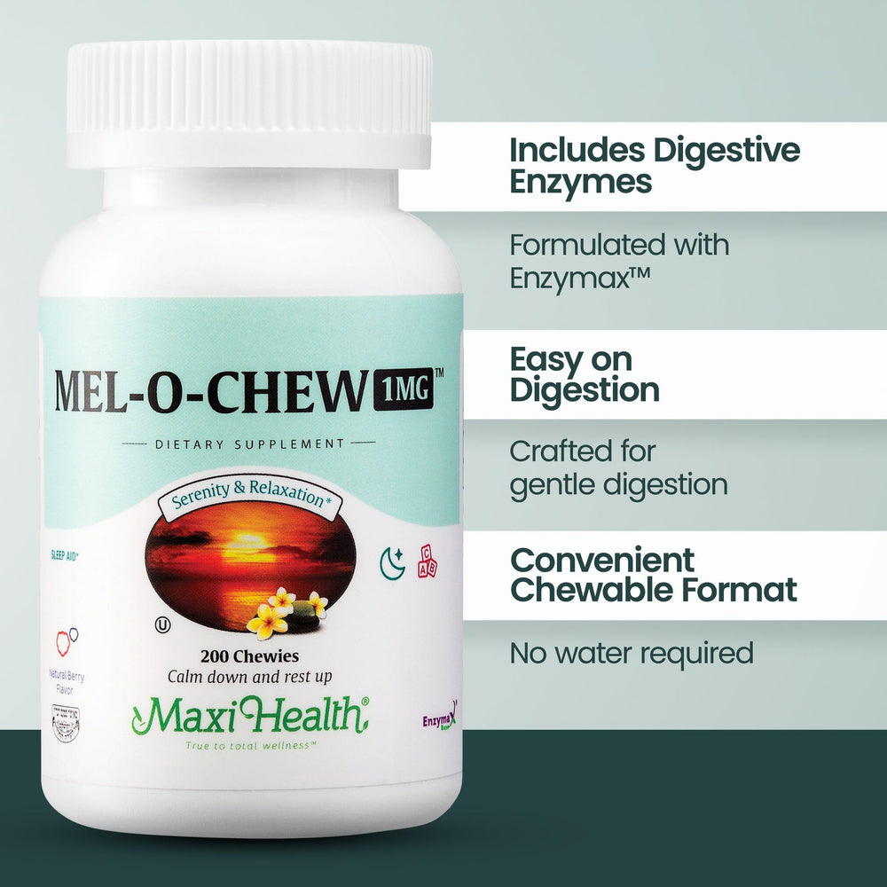 Maxi Health detalle de textura de la tableta masticable para rápida disolución
