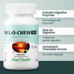 Maxi Health detalle de textura de la tableta masticable para rápida disolución