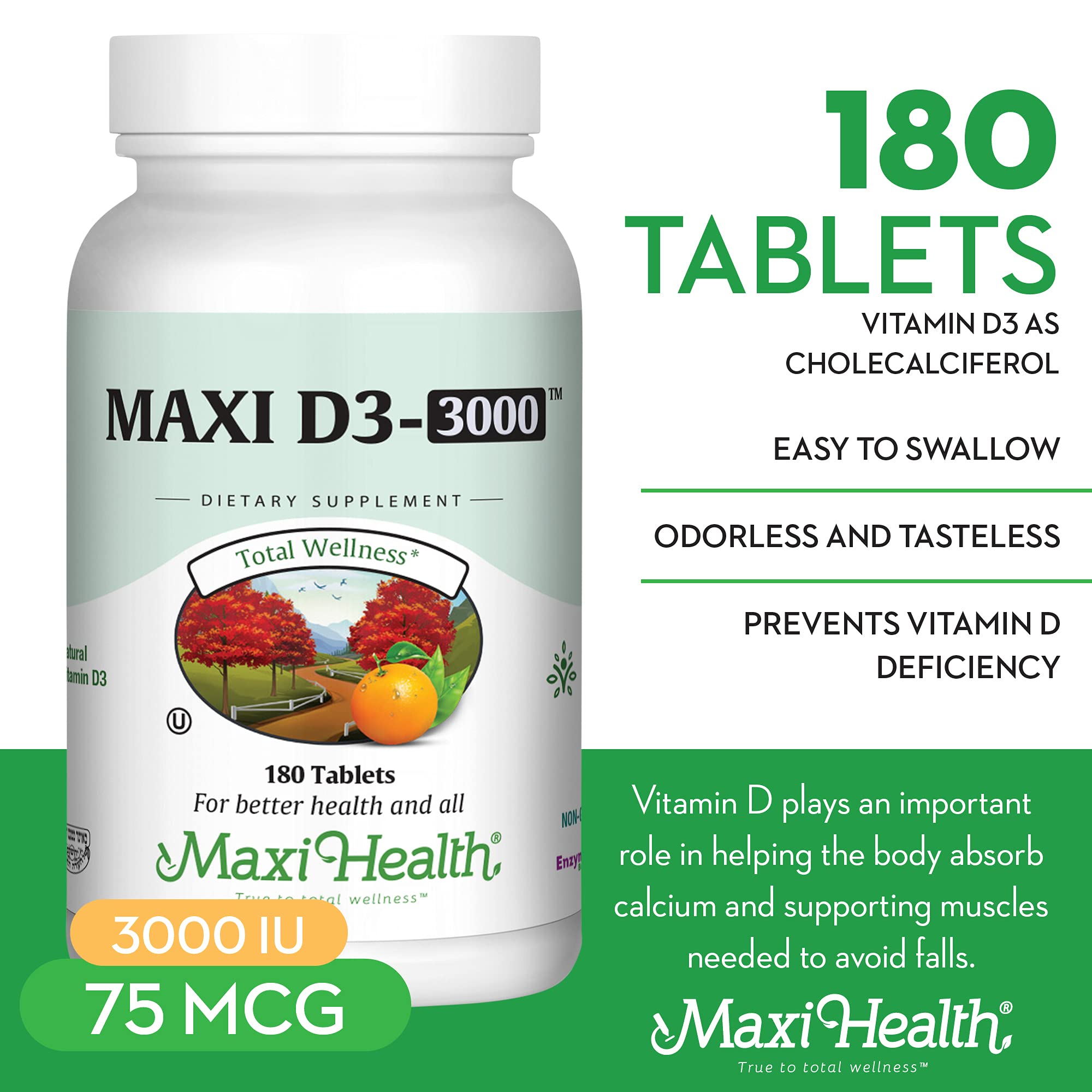 Maxi Health primer plano de una tableta fácil de tragar que destaca su textura