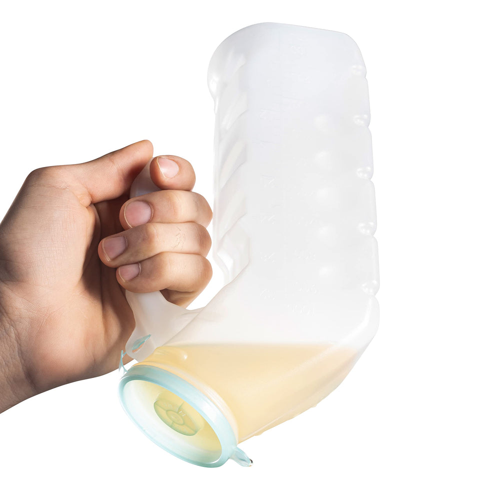 MaxiCare comparación de tamaño con una botella para referencia visual