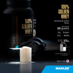Maxler batido servido, refrescante y recuperación rápida postentreno