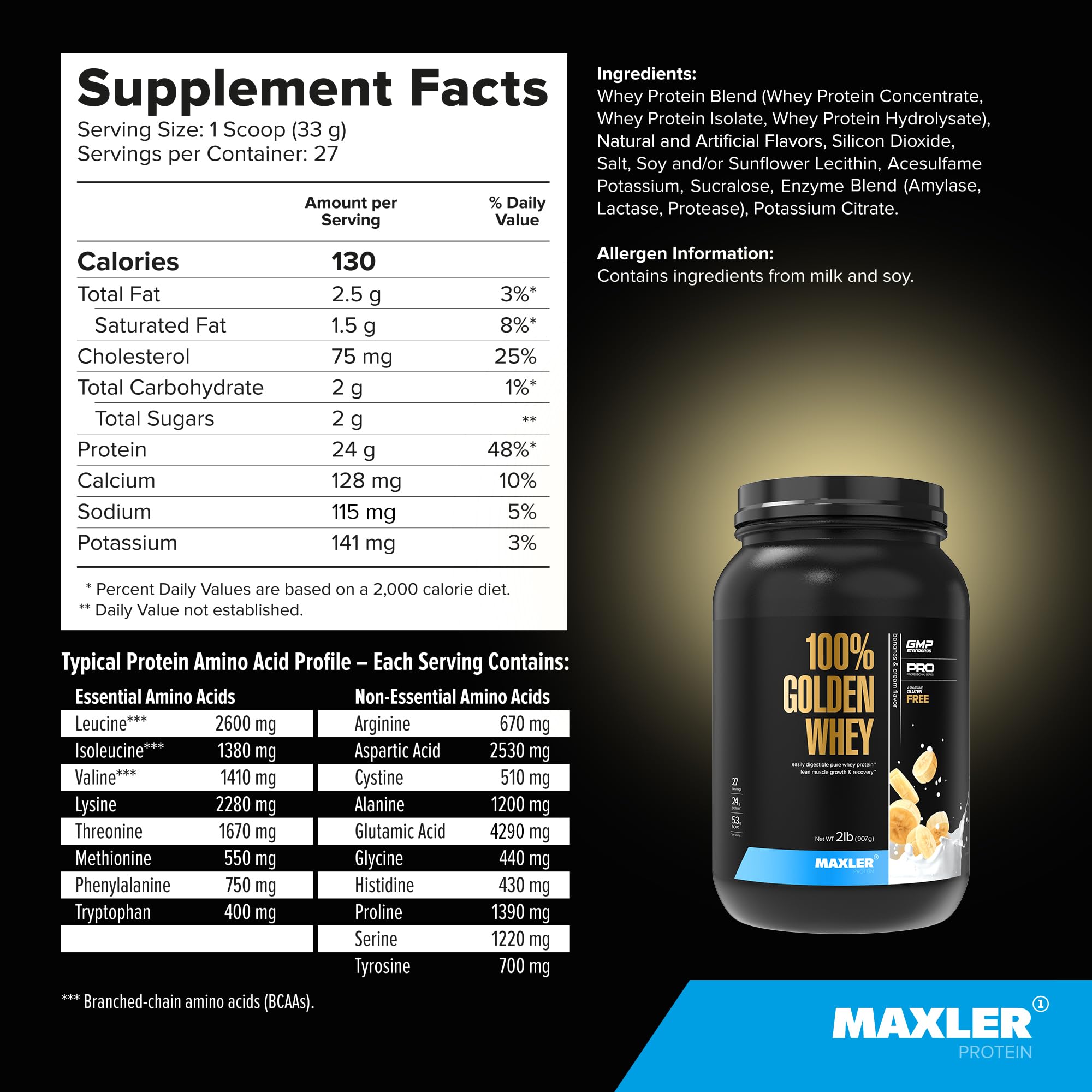 Maxler etiqueta con ingredientes y valores nutricionales para decisión informada