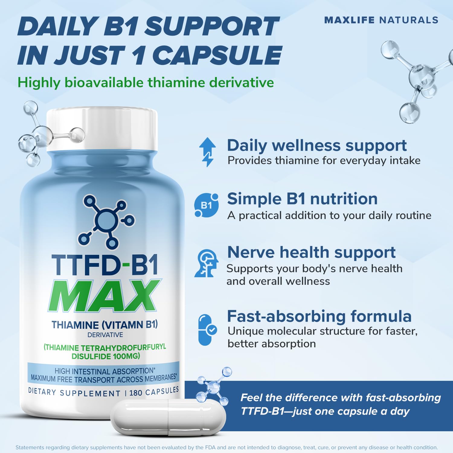 MAXLIFE NATURALS etiqueta con ingredientes y beneficio de transparencia informativa