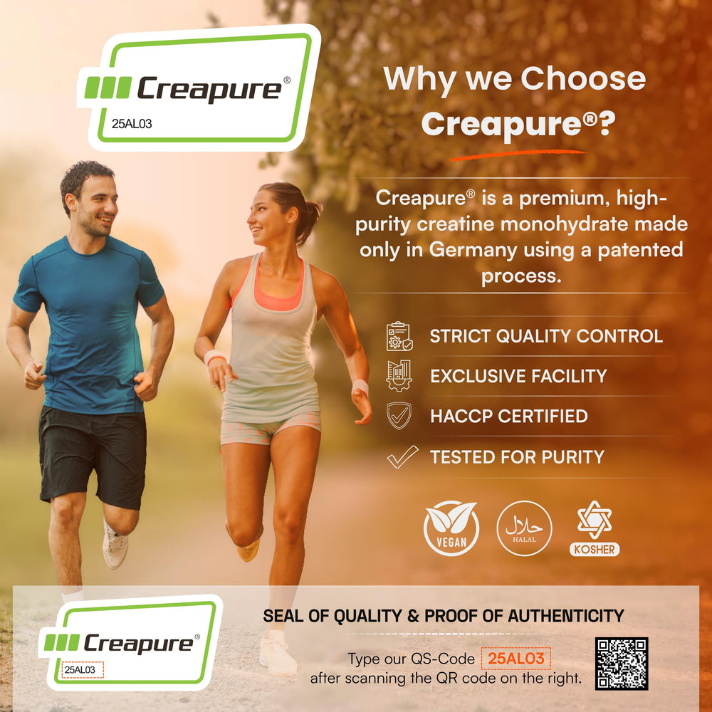 MaxOut360 Creapure en cocina junto a ingredientes, integración diaria