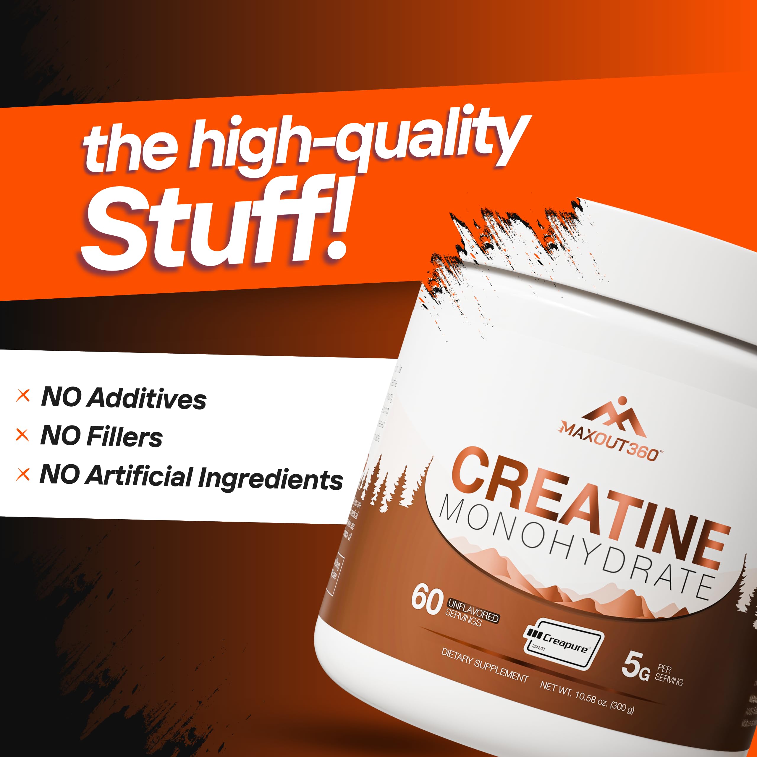 MaxOut360 Creapure polvo dispersándose en agua, disolución mejorada