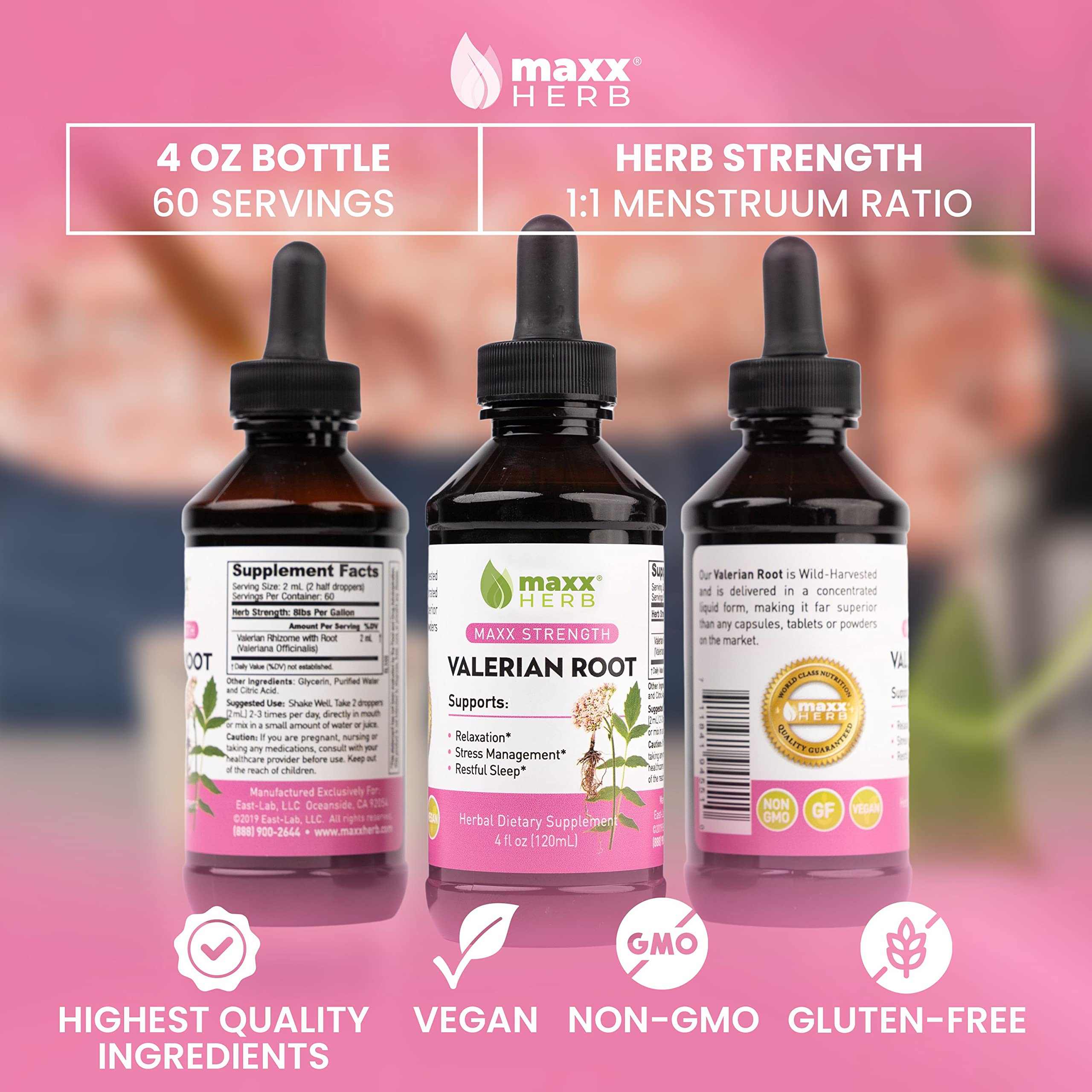 Maxx Herb en mesita de noche como parte de rutina nocturna calmante