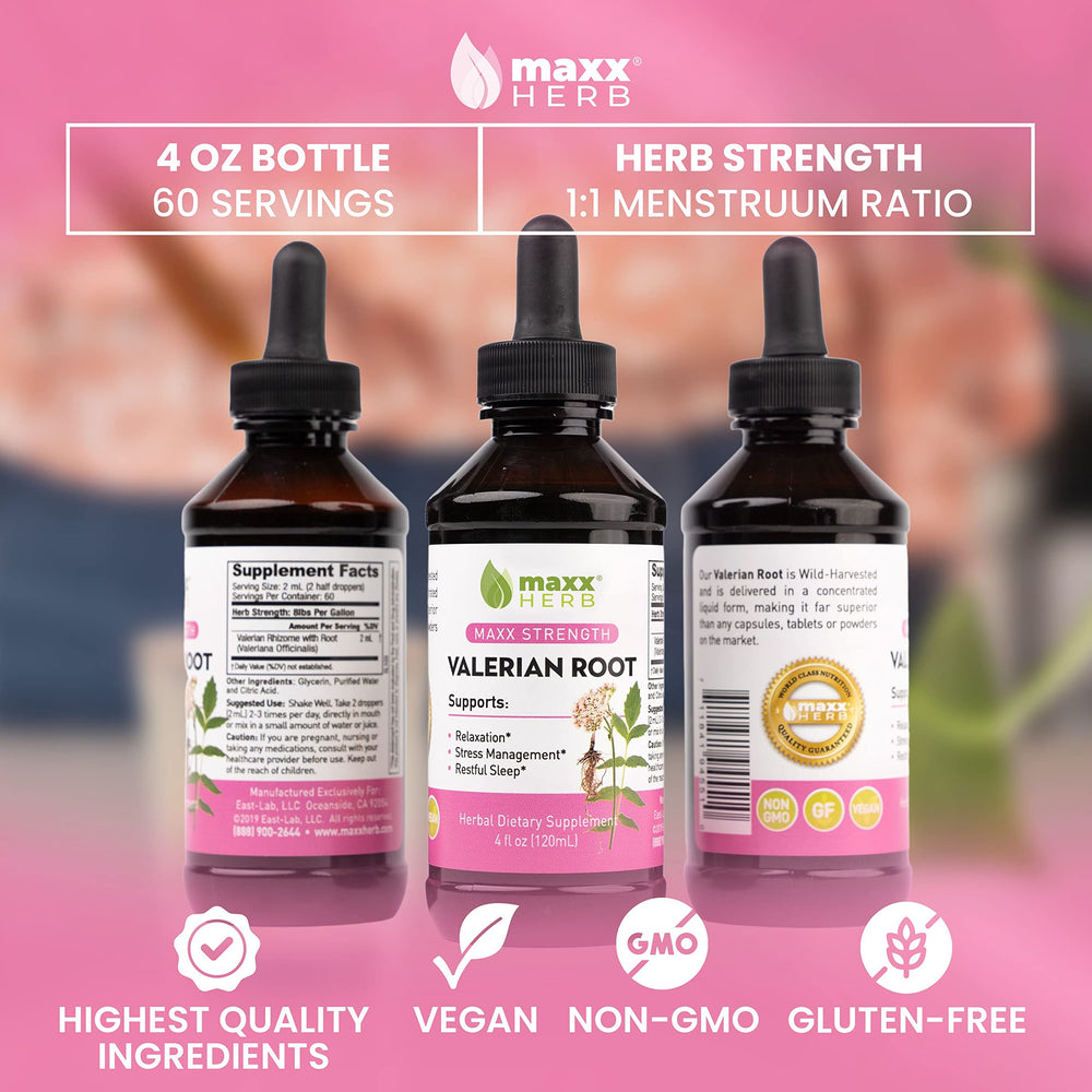 Maxx Herb en mesita de noche como parte de rutina nocturna calmante