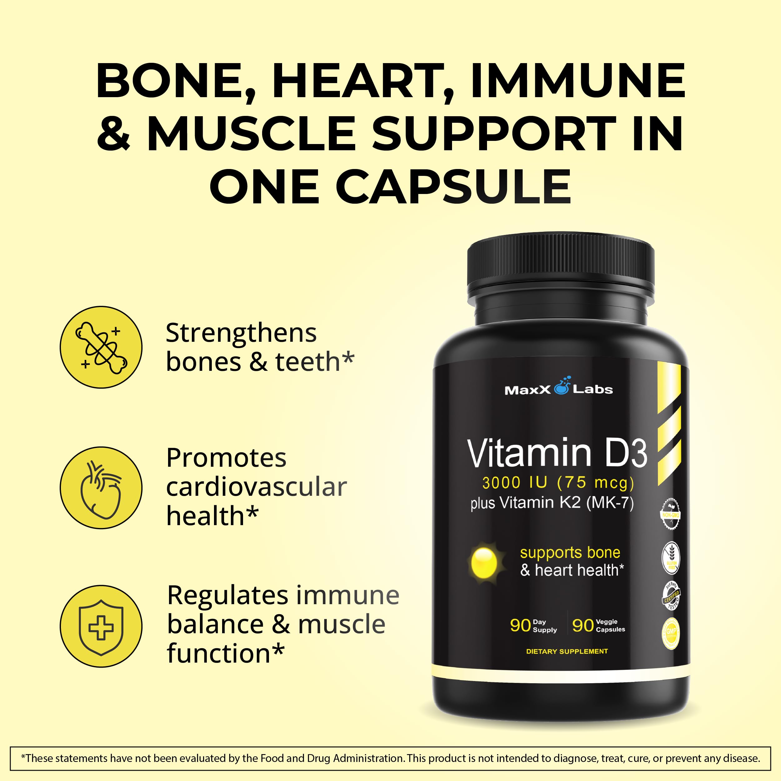 MaxX Labs etiqueta nutricional legible destacando dosis y composición