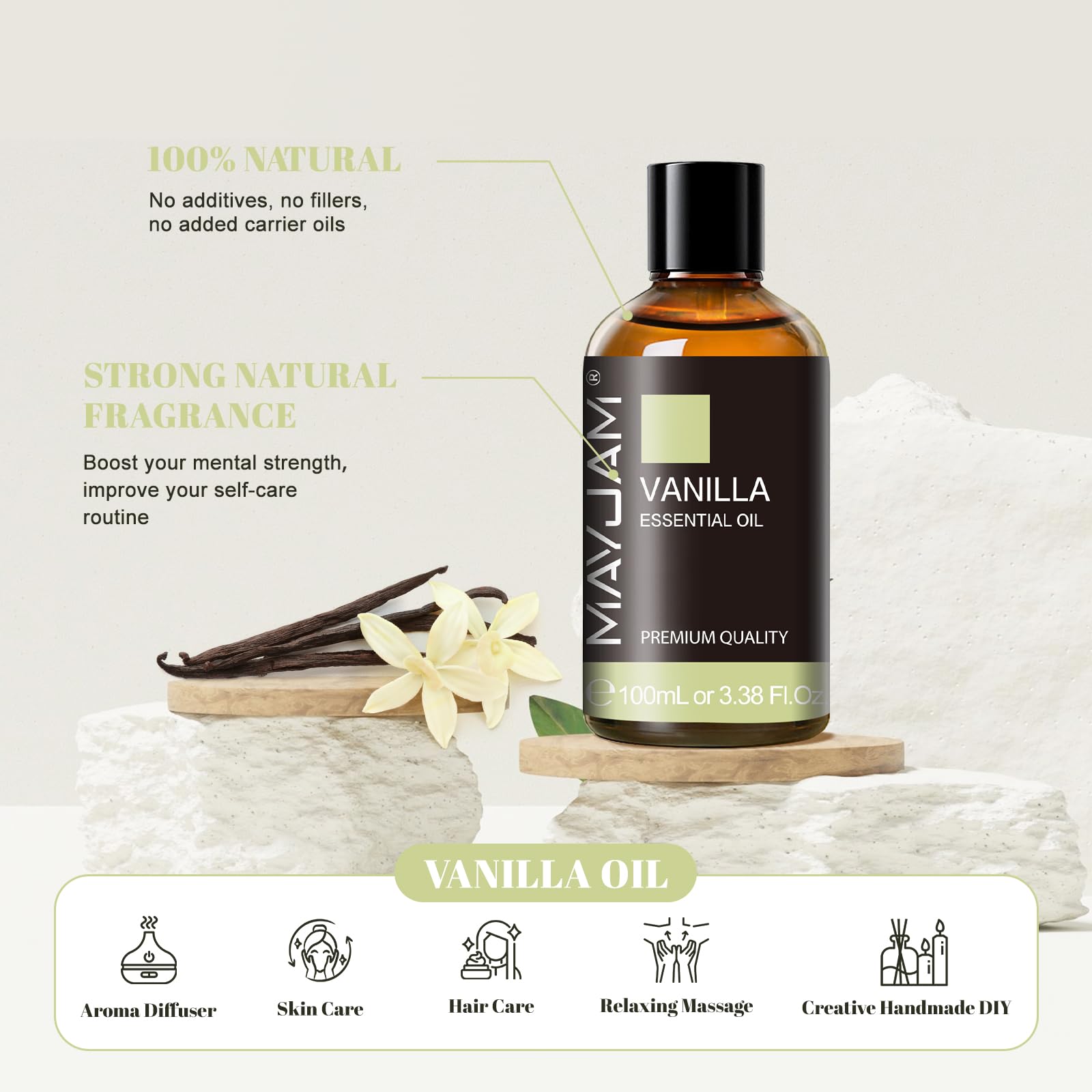 MAYJAM cristal ámbar protege aroma y prolonga duración