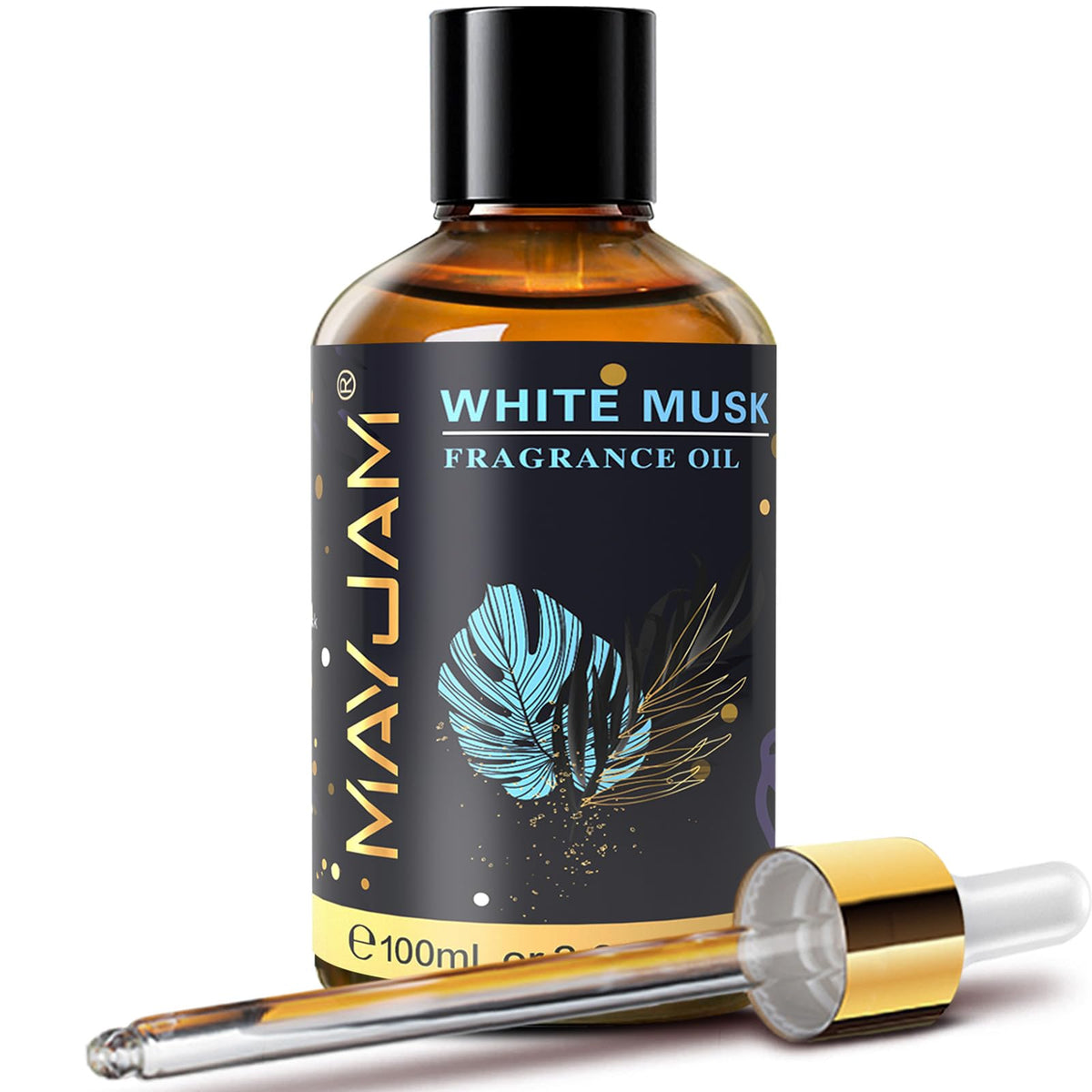 MAYJAM frasco frontal de 100 ml mostrando presentación elegante y fácil dosificación