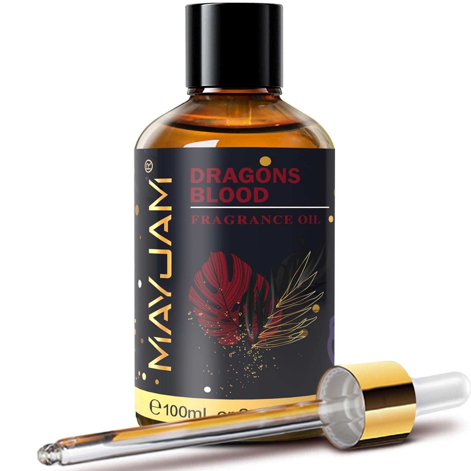MAYJAM frasco 100 ml frente mostrando diseño ámbar para conservación