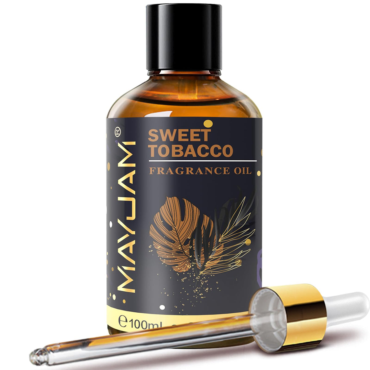 MAYJAM frasco 100ML ámbar mostrando diseño y volumen