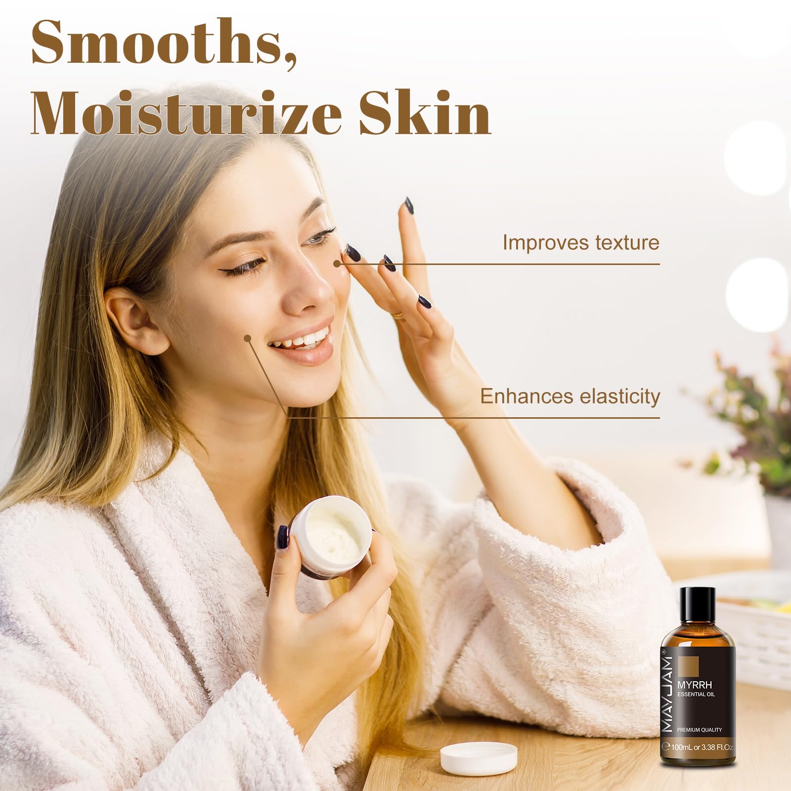 MAYJAM aceite en difusor creando ambiente cálido y envolvente