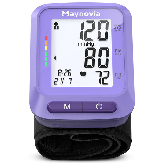 Maynovia vista frontal del monitor morado con pantalla clara y fácil lectura