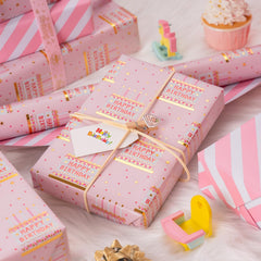 MAYPLUSS envolver regalo pequeño con acabado elegante y pliegues definidos