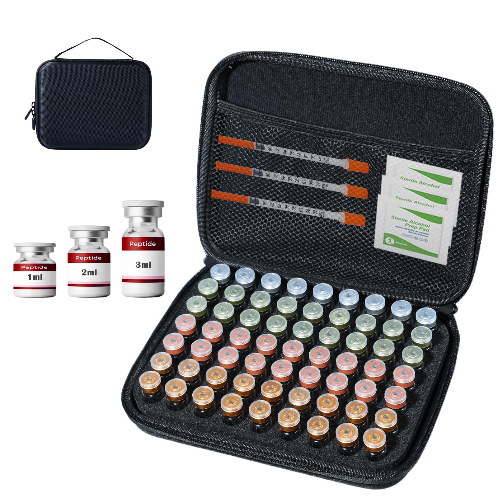 Mazentrix estuche frontal con cierre resistente para proteger viales