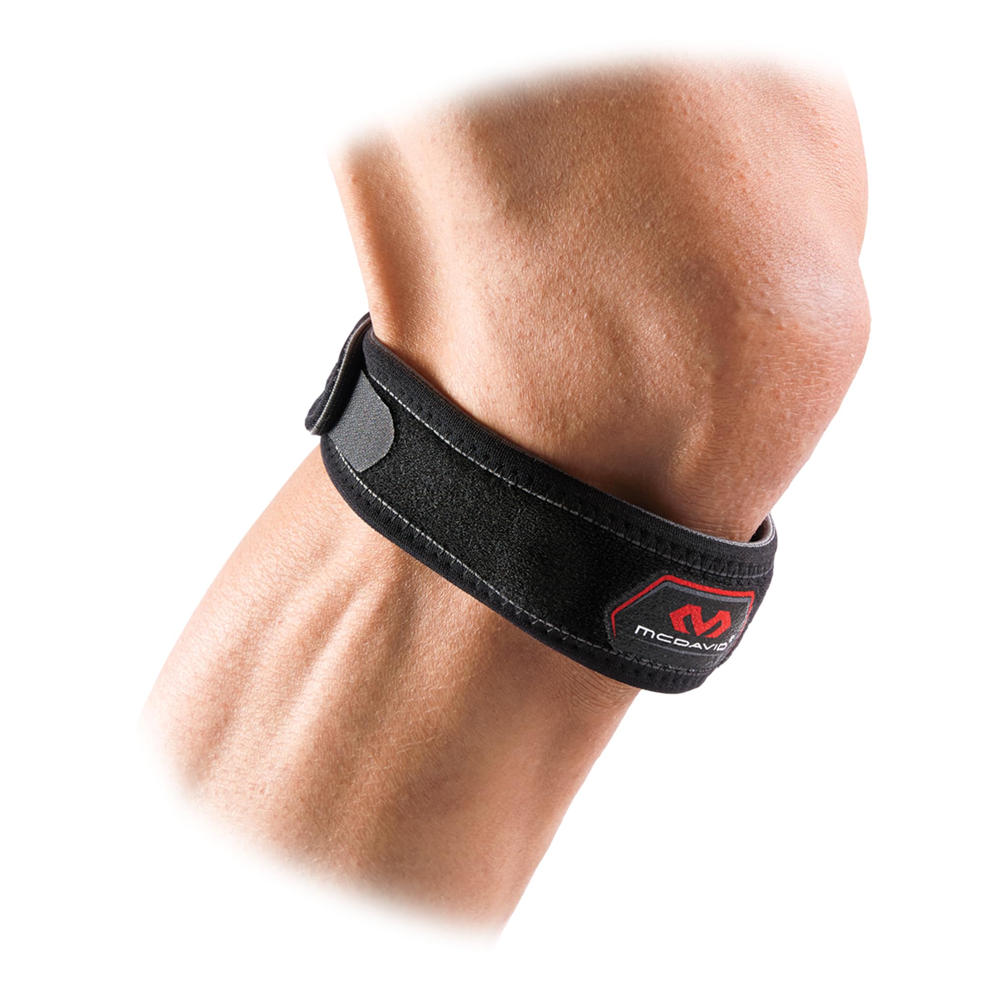 McDavid banda frontal mostrando cierre Velcro y ajuste personalizado