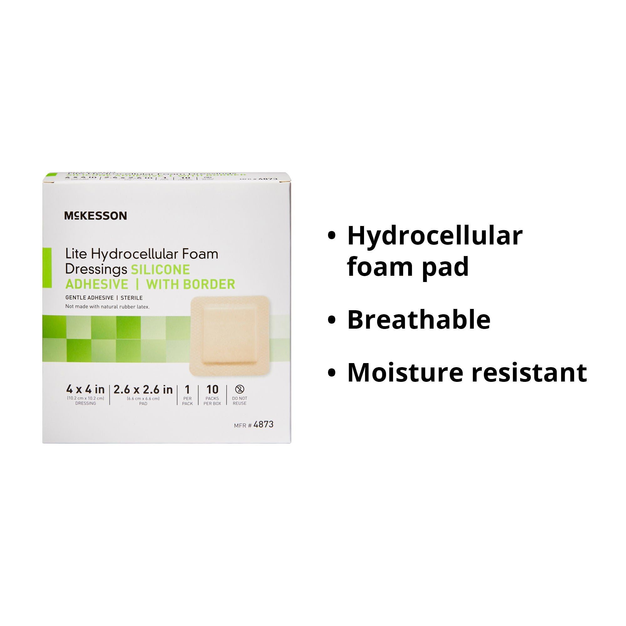 McKesson close-up adhesivo de silicona suave que protege la piel