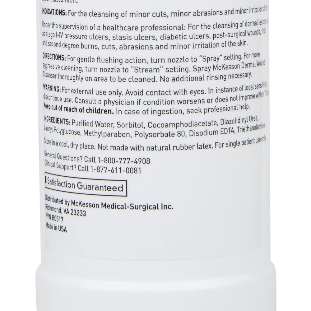 McKesson spray limpiando un corte pequeño para preparación de apósito