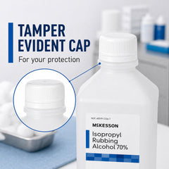 Detalle del tapón de seguridad McKesson que evita derrames y facilita dosificación