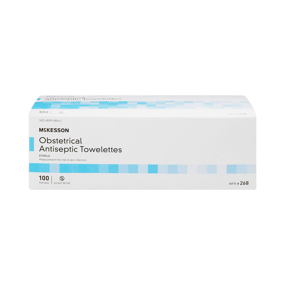 McKesson caja de toallitas en entorno clínico, práctico para profesionales