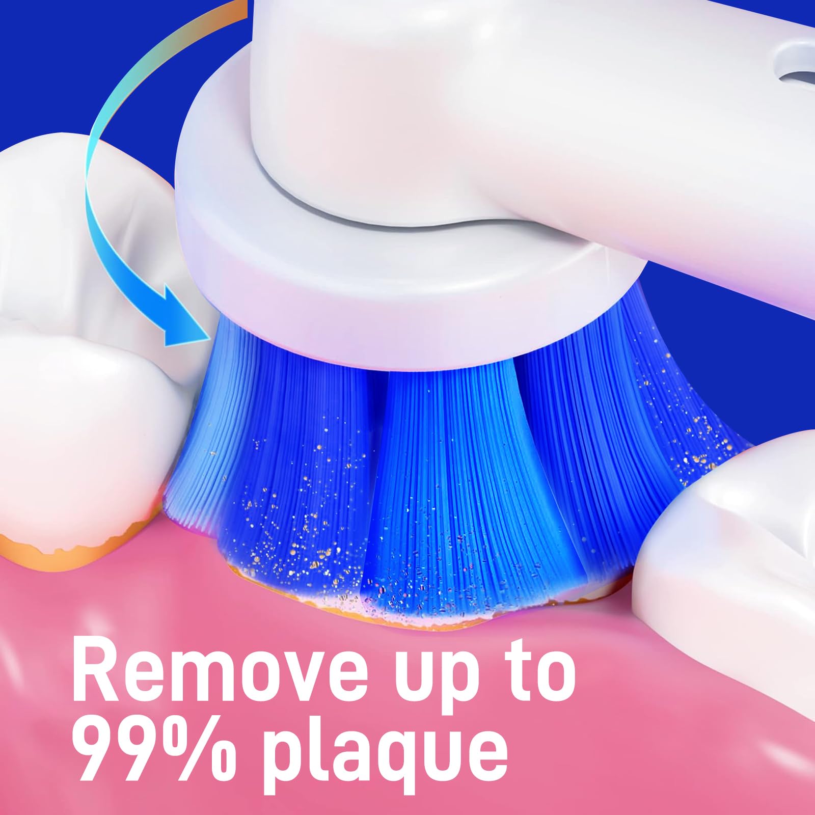Mcuy etiqueta con compatibilidades Oral-B y Bitvae R1 R2, información clara