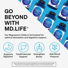 MD.LIFE detalle de textura de la cápsula para confianza en calidad